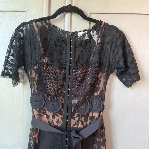 Anthropologie Beguile by Byron Lars Carissima Black Lace Sheath Dress Size 0 - Picture 7 of 11